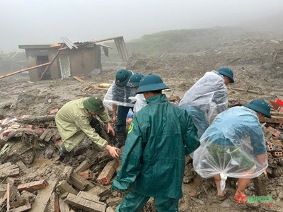 View - 	Lực lượng vũ trang Lào Cai tiếp tục khắc phục hậu quả bão số 3